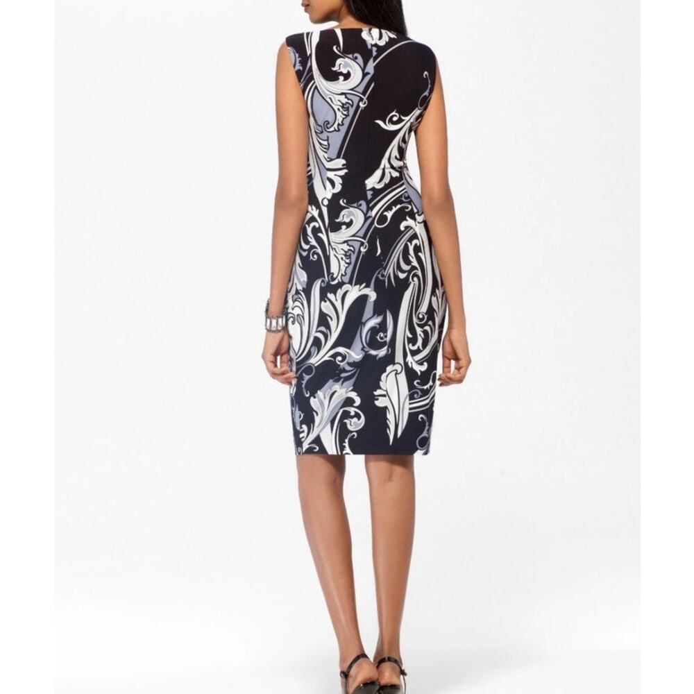 Cache Dress Side Ruching Tie Office Evening Event Classy Size Womens Large - Picture 2 of 9